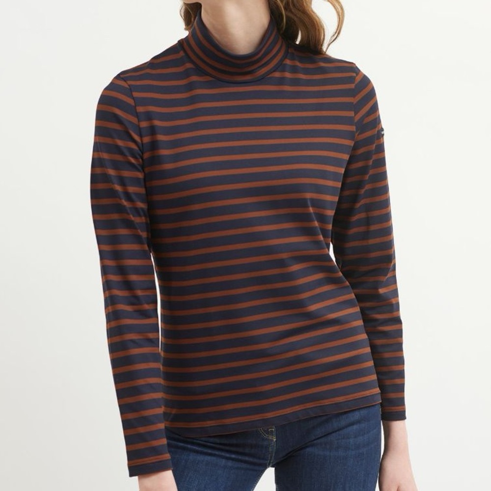 Saint James Striped Stretch Turtleneck – Made in France